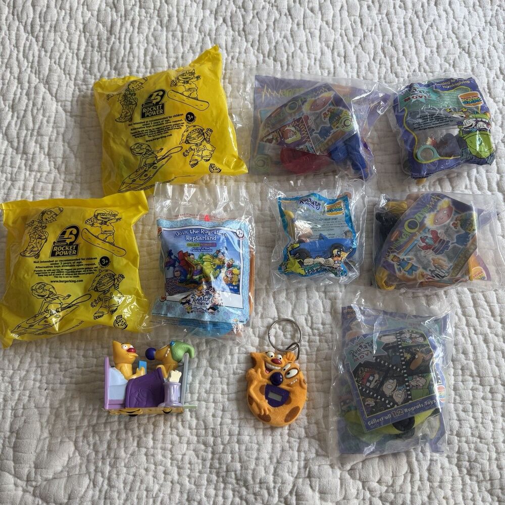 Y2K Nickelodeon Burger King Kids Meal Toys Rugrats Hey Arnold Catdog Rocket Powe
